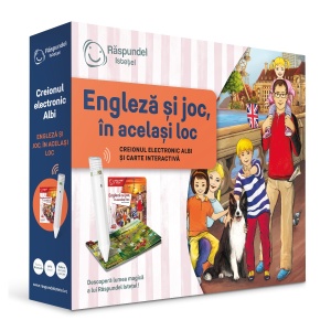 Pachet Raspundel Istetel, creion si carte Engleza si joc, in acelasi loc, 2.0 - Img 1