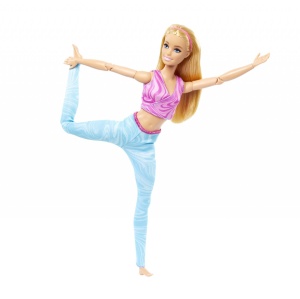 Papusa Barbie Made To Move Blonda Cu Top Mov - Img 4