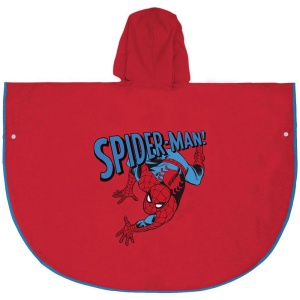 Pelerina de ploaie tip poncho, Spiderman, Rosu, 3 - 4 ani - Img 2