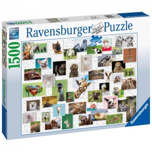 Puzzle Colaj Cu Animale, 1500 Piese - Img 3