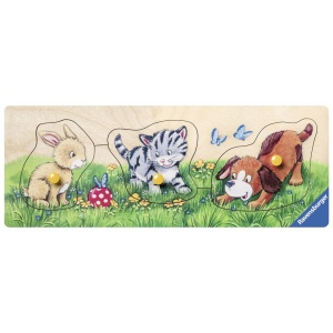 Puzzle Din Lemn Animalute, 3 Piese - Img 2