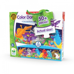Puzzle Lung De Podea - Dinozauri Colorati - Img 2