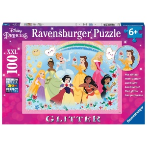 Puzzle printesele disney 100 piese starline cu sclipici - Img 3