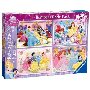 Puzzle Printesele Disney, 4X100 Piese