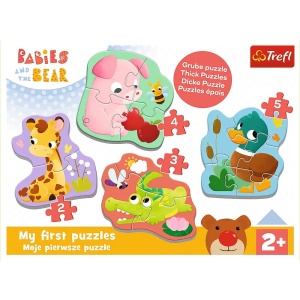 Puzzle Trefl Baby Clasic Puii De Animale 14 Piese - Img 5