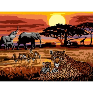 Ravensburger - CreArt pictura pe numere pentru adulti peisaj din savana - Img 3