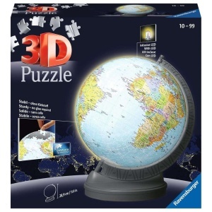 Ravensburger - Puzzle 3d Cu Led Globul Pamantesc 540 Piese