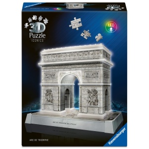 Ravensburger - Puzzle 3D iconic Arcul de Triumf cu LED 216 piese model de colectie in miniatura - Img 2