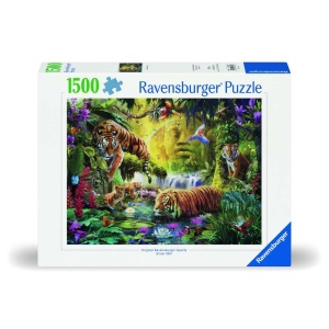 Ravensburger - Puzzle iaz cu tigri 1500 piese design nou - Img 2