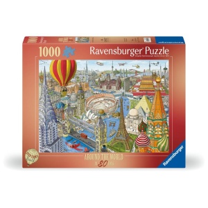 Ravensburger - Puzzle ocolul pamantului in 80 de zile 1000 piese design nou