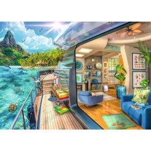 Ravensburger - Puzzle vapor pe insula tropicala 1000 piese design nou - Img 2