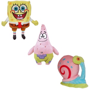 Set 3 jucarii din plus Spongebob 21 cm, Gary 15 cm si Patrick 25 cm - Img 2