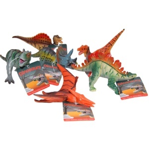 Set 6 figurine dinozauri din cauciuc, diverse modele, 13 - 17 cm - Img 3