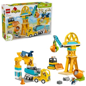 Set LEGO DUPLO - Șantier și vehicule de construcții 3 în 1 (10476)