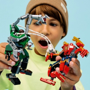 Set LEGO Marvel Super Heroes - Bătălia roboților: Omul Păianjen vs Doc Ock (76338) - Img 4