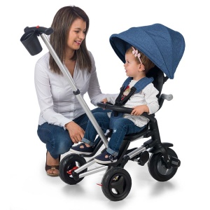 Tricicleta ultrapliabila Qplay Nova Rubber albastru inchis - Img 8