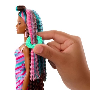 Barbie Totally Hair Papusa Barbie Curcubeu - Img 8