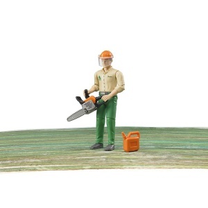 Bruder - Figurina Muncitor Forestier Cu Accesorii - Img 2