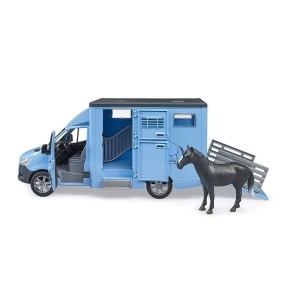 Bruder - Transportor De Animale Mercedes Benz Cu Un Cal - Img 2