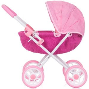 Carucior pentru papusi Chipolino Daisy pink linen - Img 2