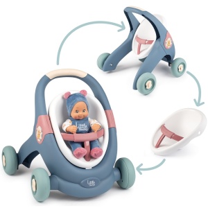 Carucior pentru papusi Smoby Baby Walker 3 in 1 cu papusa - Img 3