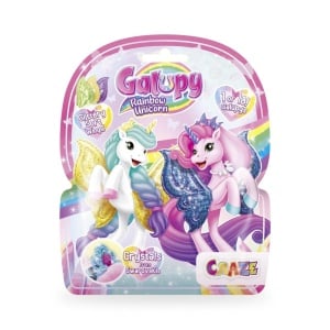 Craze - Galupy figurina Unicorn curcubeu cu aripi sclipitoare si coroana decorata cu un cristal Swarovski - Img 4