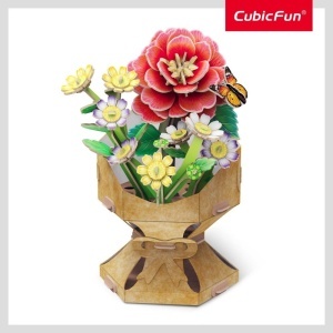 Cubic Fun - Buchet de flori 3D Camelie 109 piese - Img 4