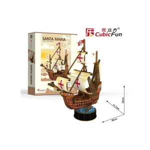 Cubic Fun - Puzzle 3D Nava Santa Maria 93 Piese - Img 3
