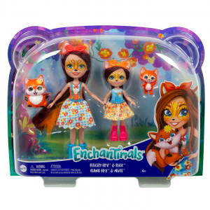 Enchantimals Set Papusi Surori Si Animalutele Lor Felicity Fox Si Flick Si Feana Fox Si Mixte - Img 2