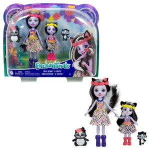Enchantimals Set Papusi Surori Si Animalutele Lor Sage Skunk Si Caper Si Sabella Skunk Si Striper - Img 6