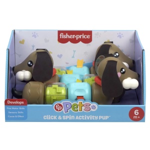 Fisher Price Jucarie Catelus De Activitate Pentru Bebelusi Click And Spin - Img 1