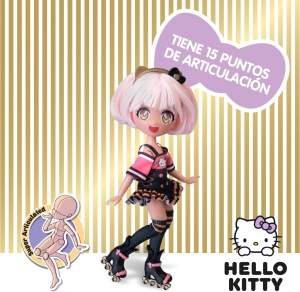 Hello Kitty - Papusa Manga Golden Diva Roller cu accesorii - Img 3