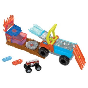 Hot Wheels Monster Truck Arena Smashers Color Shifters Salvarea Lui 5Alarm - Img 2