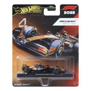 Hot Wheels Premium Real Riders Formula 1 2024 Masinuta Metalica Mclaren Formula 1 Team Scara 1 La 64