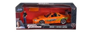 Jada Fast And Furious Set Figurina Brian Si Masinuta Metalica Toyota Supra 1 La 24