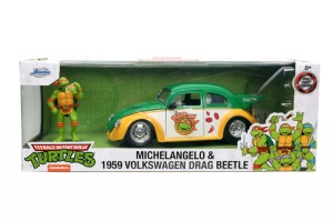 Jada Masinuta Metalica Testoasele Ninja 1959 Volkswagen Drag Beetle 1:24 - Img 2