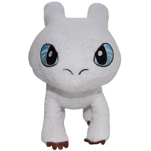 Jucarie din plus Light Fury soft, Dragons, 30 cm - Img 2