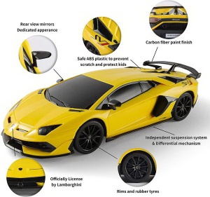 Masina Cu Telecomanda Lamborghini Aventador Svj Galben Cu Scara 1 La 24 - Img 6