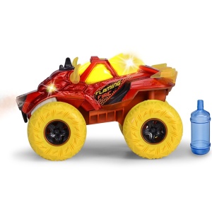 Masina Dickie Toys Flaming Fire Monster 25 cm rosu cu lumini si sunete - Img 4