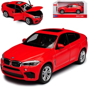 Masinuta Metalica Bmw X6M Rosu Scara 1 La 24 - Img 6