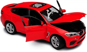 Masinuta Metalica Bmw X6M Rosu Scara 1 La 24 - Img 3