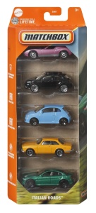 Matchbox Set 5 Masinute Metalice Italian Roads Scara 1 La 64