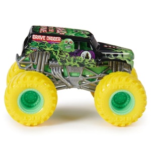 Monster Jam Set 2 Masinute Metalice Grave Digger Si Max-D Scara 1:64 - Img 3