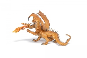 Papo Figurina Dragon Cu Doua Capete Auriu - Img 6