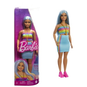 Papusa Barbie Fashionista Cu Par Auriu Si Top Sport - Img 4
