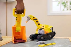 Patrula Catelusilor Rubble Si Echipa Vehicul Buldozer Multifunctional 2 In 1 - Img 5