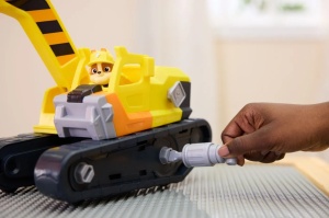 Patrula Catelusilor Rubble Si Echipa Vehicul Buldozer Multifunctional 2 In 1 - Img 8