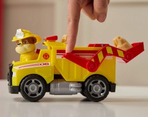 Patrula Catelusilor Vehicul De Salvare Masina De Pompieri Si Figurina Rubble - Img 4