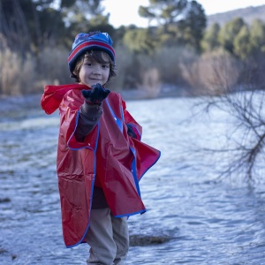Pelerina de ploaie tip poncho, Spiderman, Rosu, 3 - 4 ani - Img 3