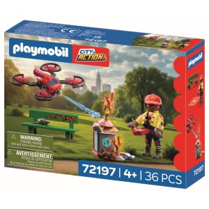 Playmobil - Jucarie de rol Drona de pompieri - Img 3